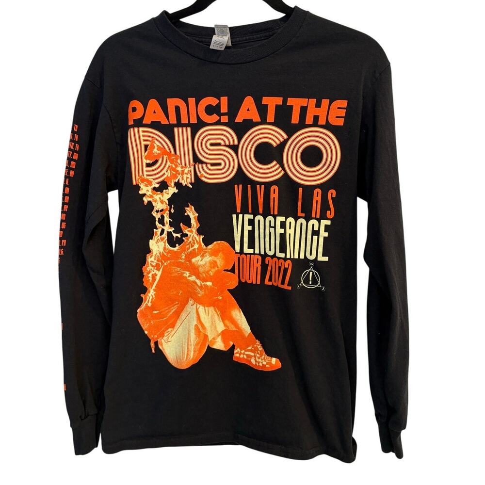 Panic! At The Disco Viva Las Vengeance Tour 2022 Long Sleeve Tee Black Small